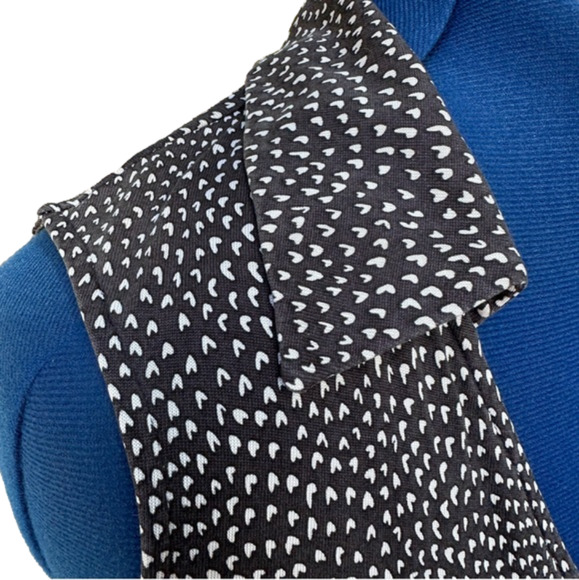 Diane von Furstenberg St. Jude Gray-Blue Heart Patterned Silk Wrap Dress Size 4 - Picture 7 of 16